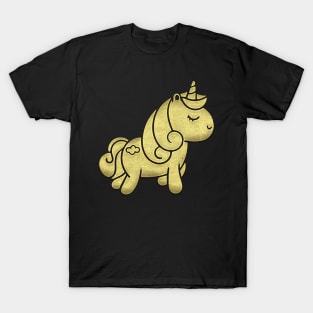 Cute gold Unicorn T-Shirt